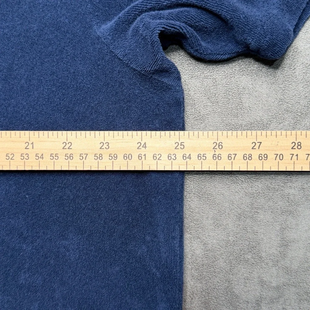 Levi's Gold Tab Polo Shirt Men XL Navy Blue Terry Cloth Tipped Collar Pocket